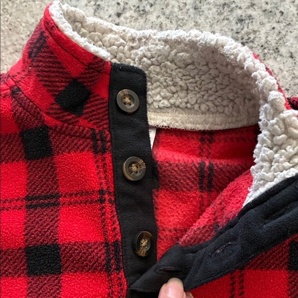 Carter's Plaid Red and Black Sweater l 3T - Picture 2 of 6